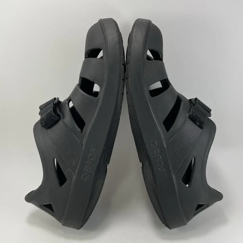 OOFOS OOcando Sport Black Unisex M10/W12 Recovery Comfort Closed Toe Clog